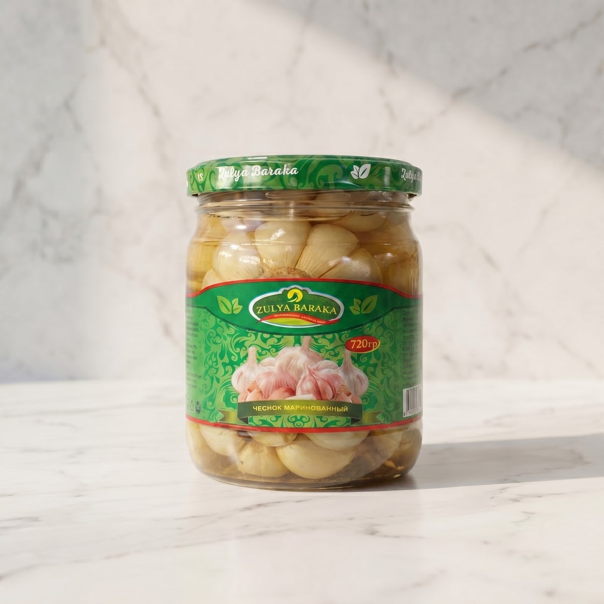 Marinated garlic (Zulya Baraka)