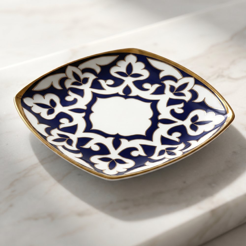 Porcelain saucer, square