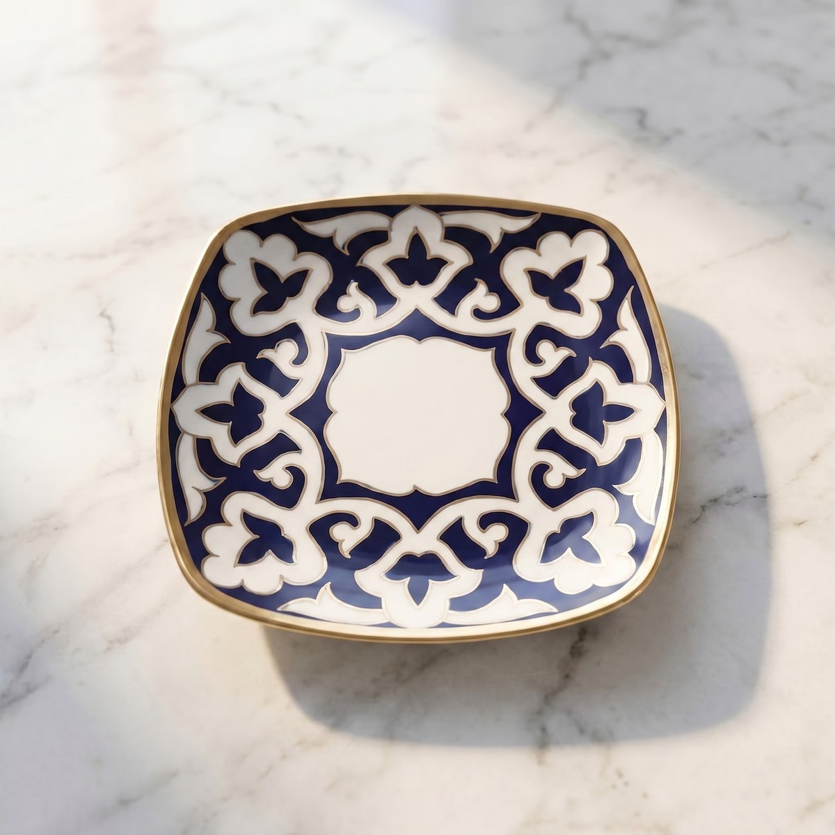 Porcelain Square Plate, Medium