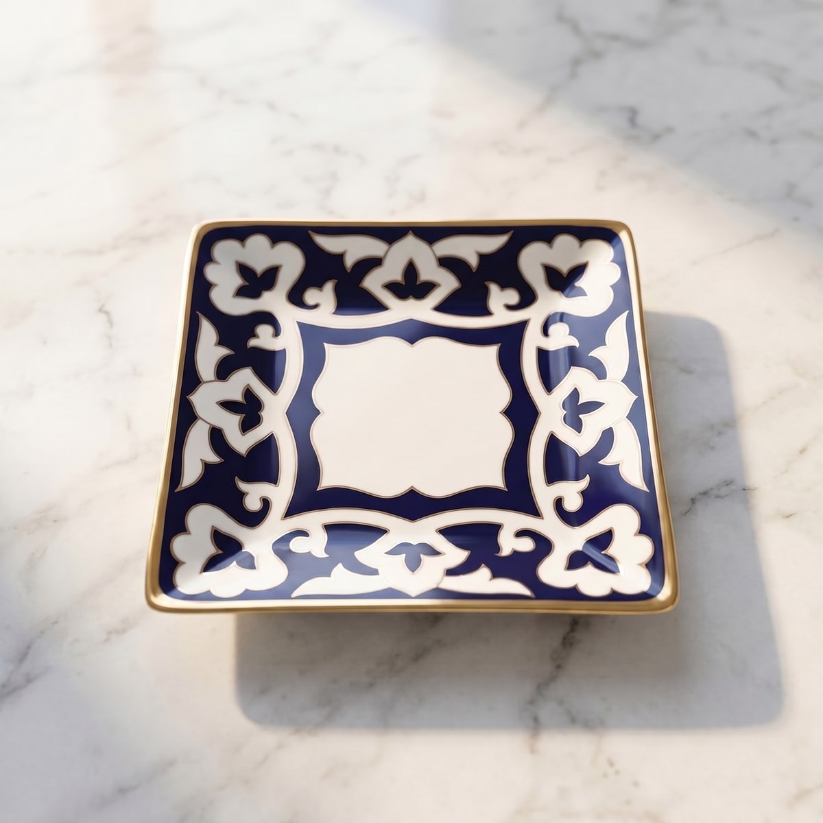 Porcelain Square Plate, Small