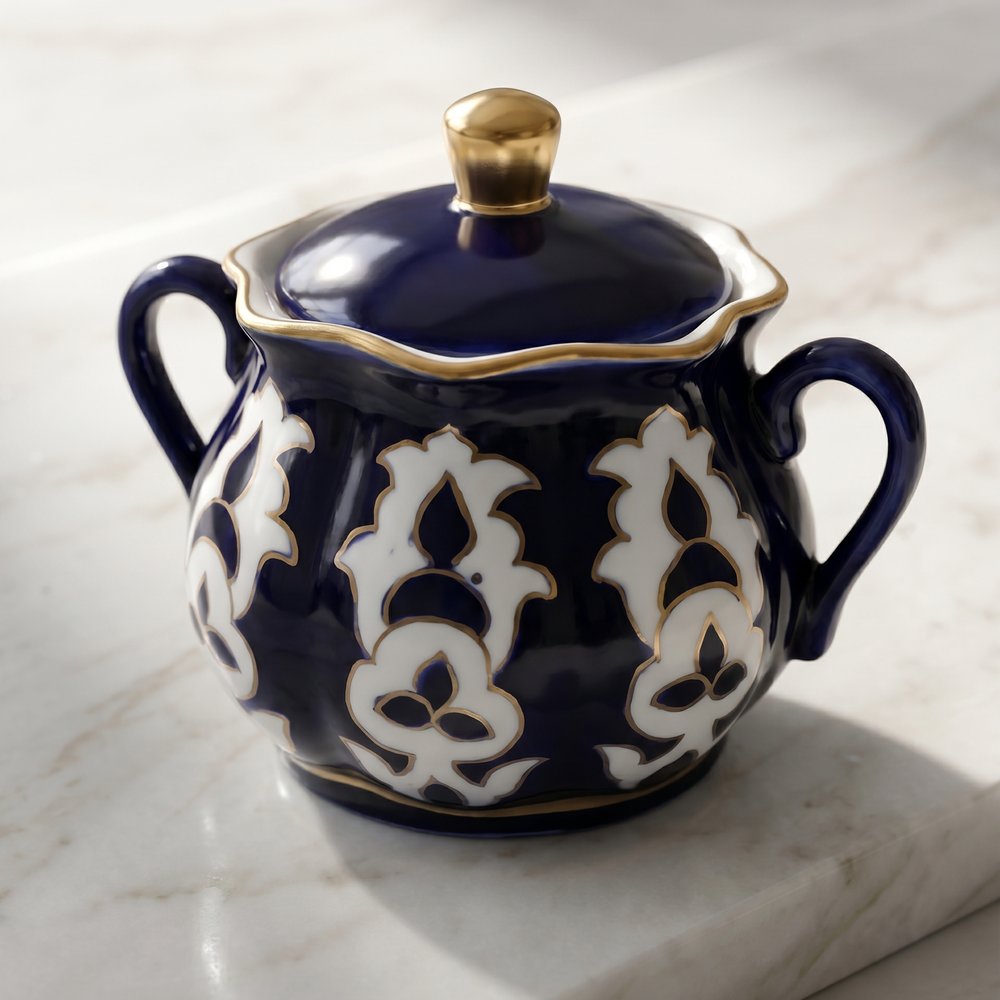 Porcelain sugar bowl