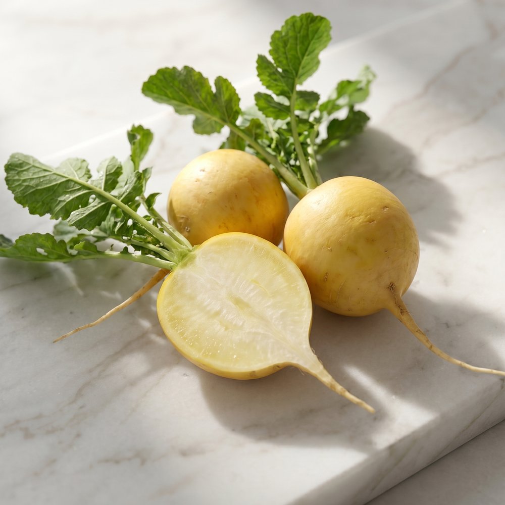 Yellow radish, fresh